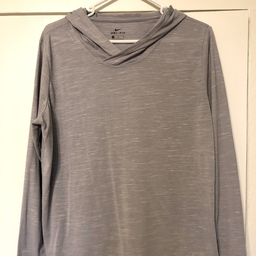 Lightweight Heathered Gray Nike Dri-Fit Pullover